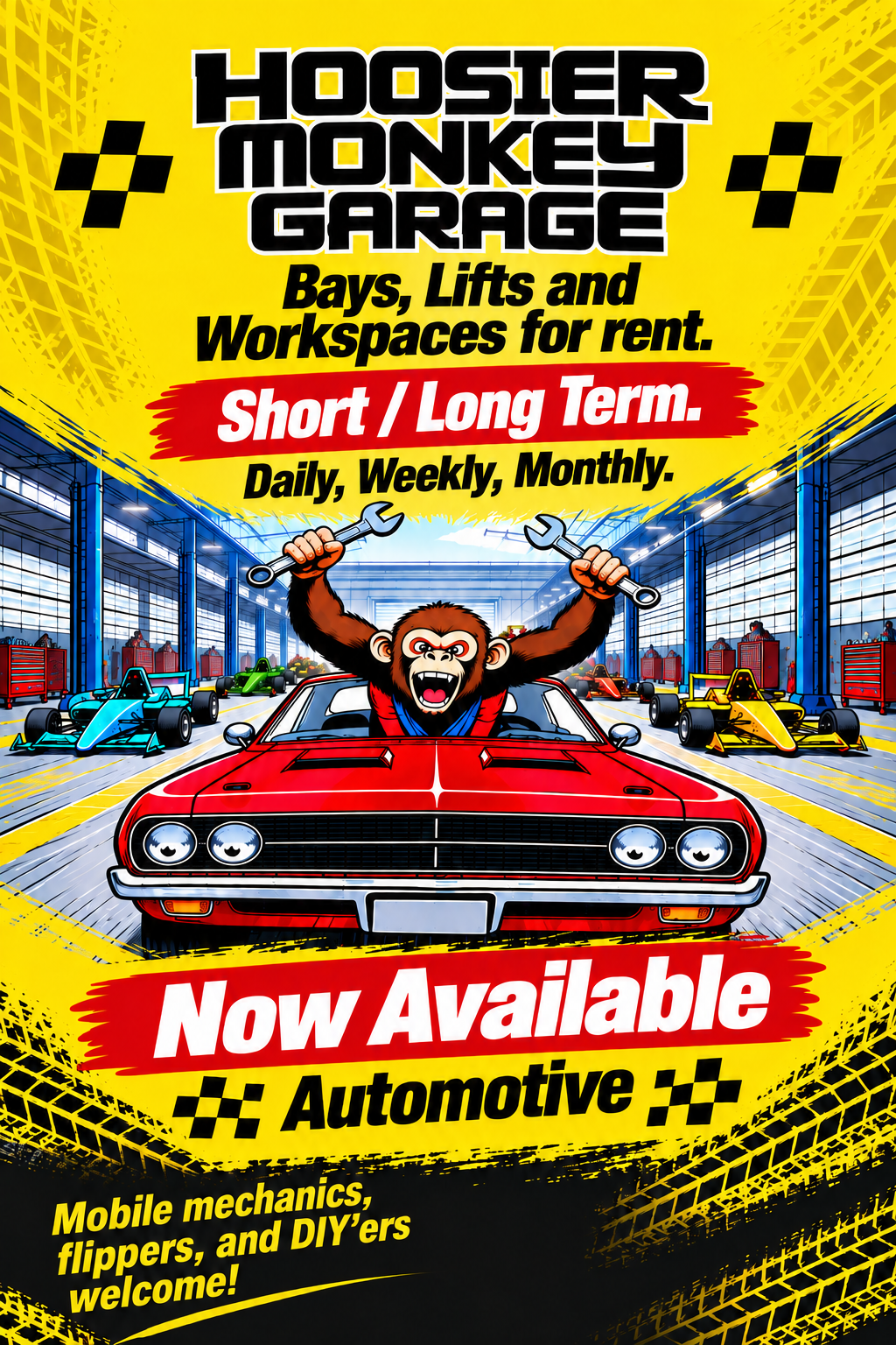 Hoosier Monkey Garage — bays, lifts, and workspaces for rent